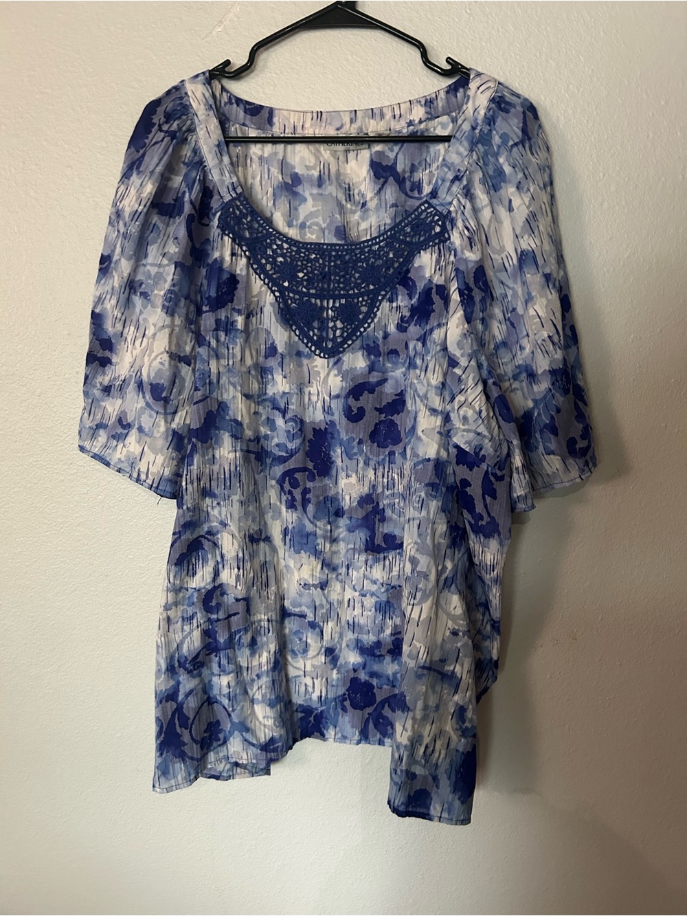 Liz&me for Catherines Blue Floral Tunic